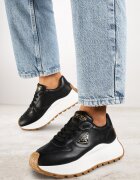 vices Adidași Negri cu Talpă Groasă cu Ornament Metalic Nelastra