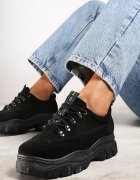 vices Adidași Negri din imitație de piele întoarsă Merellien