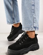 vices Adidași Negri din imitație de piele întoarsă Merellien