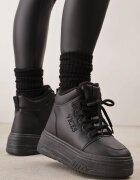 vices Adidași Negri pe Platformă Căptușiți cu Blană Leanelitia