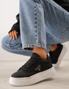 vices Adidași Negri pe Talpă Groasă cu profil aderent Decorată cu Stea Natevia