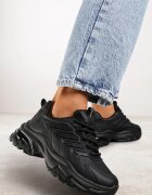 vices Adidași Negri pe Talpă Groasă Neregulară cu Cusături Hatila