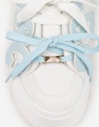 vices Adidași Plati Albi-Albaștri cu Șiret Dublu cu Ornament 3D Nelarissa