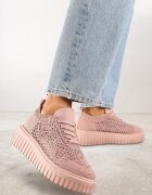 vices Adidași roz perforați cu talpă groasă cu model în relief Luminise