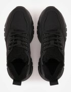 vices Adidași tip ghete Negre pe Platformă Groasă Reliefată Tip Trapper Narrise