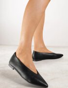 vices Balerine Negre Clasice cu Brant din Piele Tamelirra