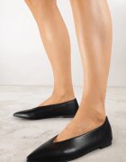 vices Balerine Negre Clasice cu Brant din Piele Tamelirra