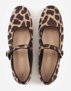 vices Balerini Leopard cu Baretă și Branț din Piele Nalirise