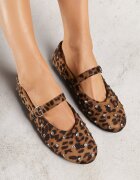 vices Balerini Leopard cu ținte curea cu cataramă și branț din piele Riletra