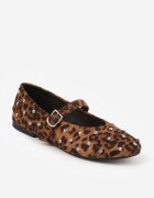 vices Balerini Leopard cu ținte curea cu cataramă și branț din piele Riletra