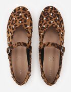 vices Balerini Leopard cu ținte curea cu cataramă și branț din piele Riletra
