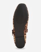 vices Balerini Maro Plate Mary Jane cu imprimeu leopard cu vârf pătrat Saroma