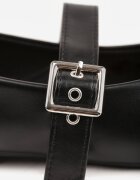vices Balerini Negri Plati în Stil Mary Jane cu Cataramă Metalică Liatoma