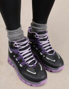 vices Bocanci de trekking Negru-Violet șiretuite cu talpă groasă Afertie