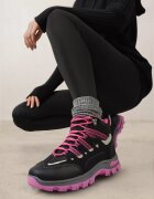 vices Bocanci Negru-Fuchsia cu șireturi pe talpă groasă Afertie