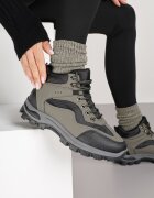vices Bocanci trekking trapper Negru-Verde cu Model Geometric Anerisse