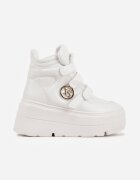 vices Botine Albe stil sneakers pe platformă Afirriva