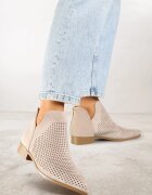 vices Botine Bej deschis Perforate cu Talpă Plată cu Decupaj Decorativ Selenith