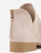 vices Botine Bej deschis Perforate cu Talpă Plată cu Decupaj Decorativ Selenith