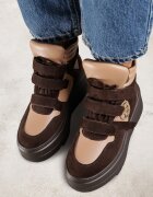 vices Botine Bej-Maro în stil sneakers pe platformă Afirriva