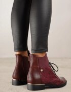 vices Botine Bordeaux de tip Ghete cu model stil Crocodil Alerriva