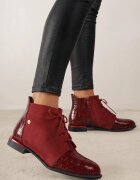 vices Botine Bordeaux Lăcuite cu Imprimeu Ozvila