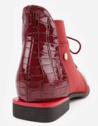 vices Botine Bordeaux Lăcuite cu Imprimeu Ozvila
