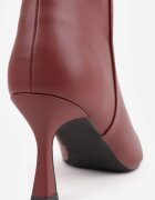 vices Botine Bordeaux până la gleznă pe toc clepsidră cu vârf ascuțit Vadvire