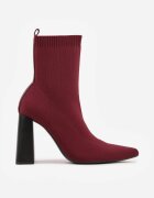 vices Botine Bordo cu toc cu formă geometrică cu carâmb elastic Falurea