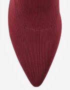 vices Botine Bordo cu toc cu formă geometrică cu carâmb elastic Falurea