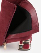 vices Botine Bordo cu toc decorate cu cristale Vortiola