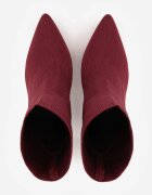 vices Botine Bordo cu toc stiletto cu carâmb tip șosetă Nalumela