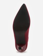 vices Botine Bordo cu toc stiletto cu carâmb tip șosetă Nalumela