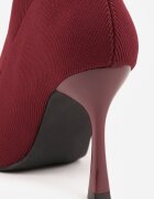 vices Botine Bordo cu toc stiletto cu carâmb tip șosetă Nalumela