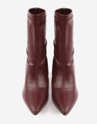 vices Botine Bordo cu Toc Tip Clepsidră cu Tija Elastică Kelisse