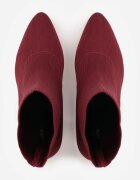 vices Botine Bordo pe toc geometric cu carâmb tip șosetă Falacea