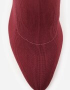 vices Botine Bordo pe toc geometric cu carâmb tip șosetă Falacea