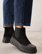vices Botine Chelsea Negre pe Platformă Velare