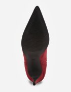 vices Botine Clasice Bordo cu Toc Subțire Decorate cu Elastic Allitta