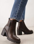 vices Botine clasice cu fermoar decorativ cu toc și talpă cu profil Milero Maro