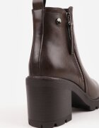 vices Botine clasice cu fermoar decorativ cu toc și talpă cu profil Milero Maro
