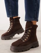 vices Botine clasice traper cu talpă cu profil Oarneli Maro