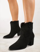 vices Botine Cowboy Negre cu toc Florefedi