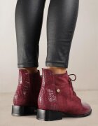 vices Botine Cu șireturi Bordeaux La gleznă Cu imprimeu de șarpe Wodvira