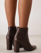 vices Botine elegante cu toc gros și vârf ascuțit Tunette Maro