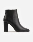 vices Botine elegante cu toc gros și vârf ascuțit Tunette Negre