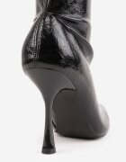 vices Botine Elegante Negre cu toc cui și carâmb în relief până la gleznă Tedvire