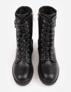 vices Botine Ghete Negre cu toc bloc decorate cu aplicație metalică Nivitte