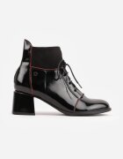 vices Botine Ghete Negre Lăcuite cu toc cu cusături Nirivine