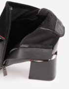 vices Botine Ghete Negre Lăcuite cu toc cu cusături Nirivine